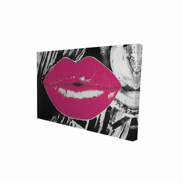Fondo 12 x 18 in. Pink Glossy Lips-Print on Canvas FO2789094